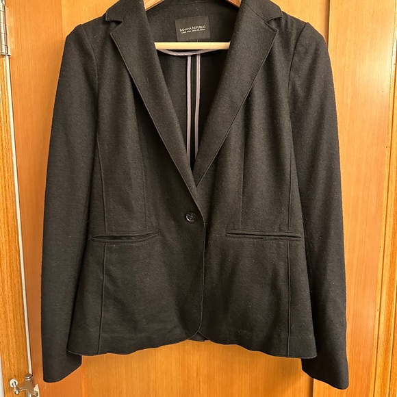 Banana Republic Women’s Long and Lean Blazer Single Button Black Size 8 - Picture 2 of 5